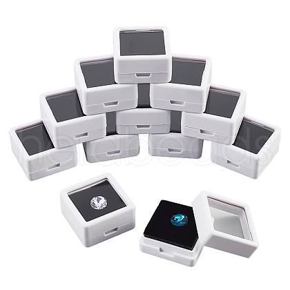Plastic Loose Diamond Display Boxes CON-WH0087-55B-1