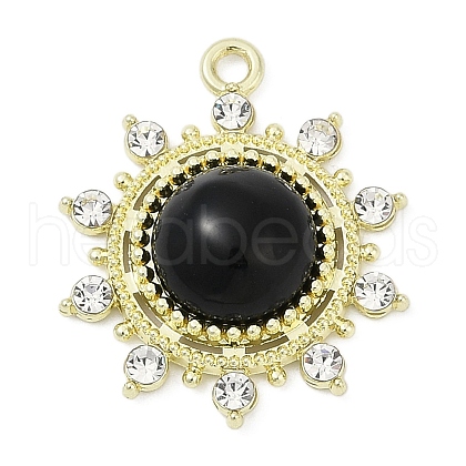 Alloy Rhinestone Pendants PALLOY-R151-49G-01-1