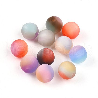 Frosted Resin Beads RESI-N042-10mm-08-1