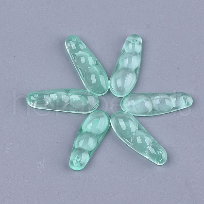 Transparent Spray Painted Glass Pendants GLAA-S183-18B-1