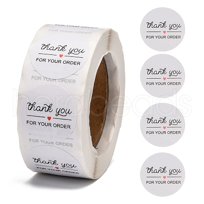 1 Inch Thank You Adhesive Label Stickers X-DIY-J002-C03-1