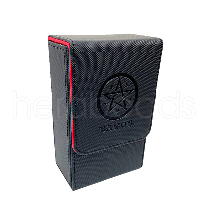 Rectangle Star PU Leather Tarot Card Storage Boxes WICR-PW0001-11A-1