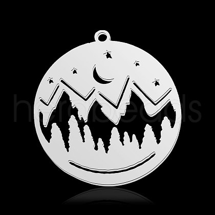 Non-Tarnish 201 Stainless Steel Pendants STAS-N090-LA888-1-1