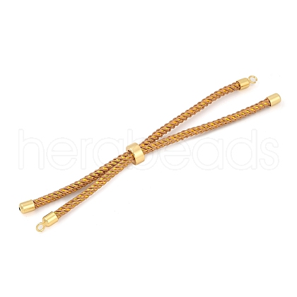 Braided Cotton Cord Slider Bracelet Making MAK-R001-01G-05-1
