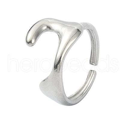 304 Stainless Steel Open Cuff Rings RJEW-M019-46P-1