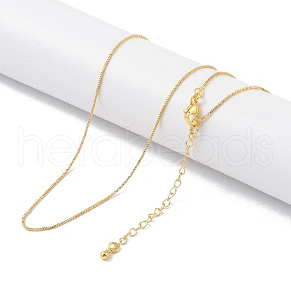 Brass Chain Necklaces NJEW-P309-10G-1