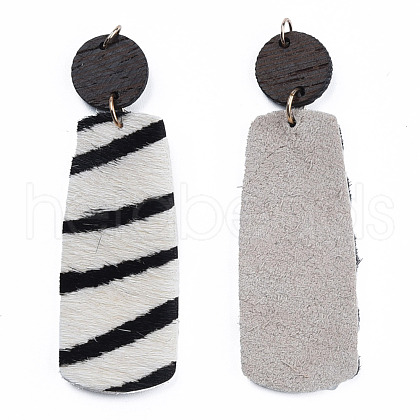 Eco-Friendly Cowhide Leather Big Pendants FIND-N049-11-04-1