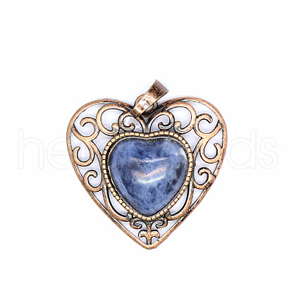 Retro Hollow Natural Sodalite Pendants PW-WGAB5DC-03-1