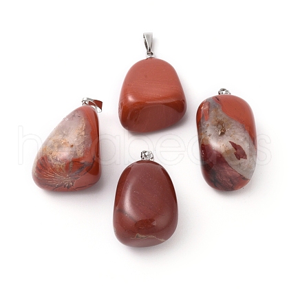 Natural Red Jasper Pendants X-G-k302-B15-1