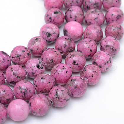 Natural Sesame Jasper/Kiwi Jasper Bead Strands X-G-R345-6mm-13-1