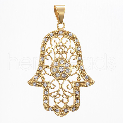 304 Stainless Steel Big Pendants STAS-H419-44G-1