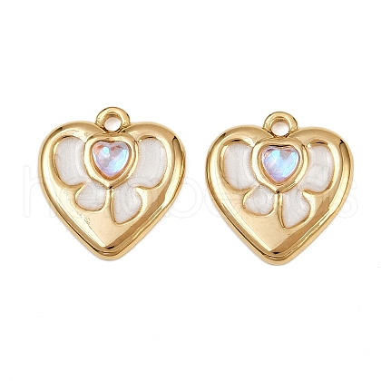 304 Stainless Steel Enamel Pendants STAS-L290-51G-1
