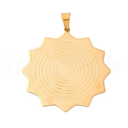 304 Stainless Steel Big Pendants STAS-U043-07A-G-1
