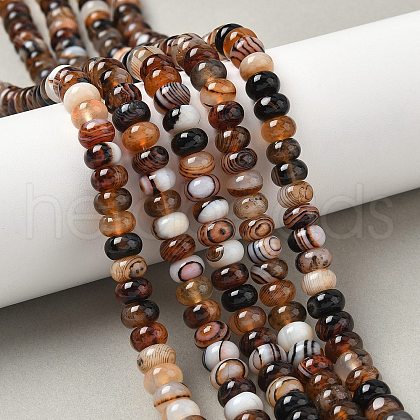 Natural Banded Agate Beads Strands G-F790-I01-01P-1