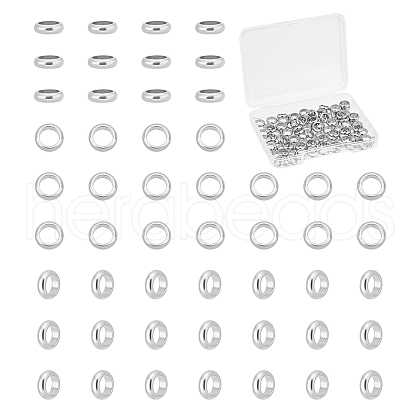Unicraftale 100Pcs Ring 304 Stainless Steel European Beads STAS-UN0059-48-1