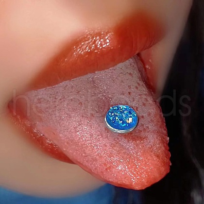 Stainless Steel Enamel Tongue Rings WG76637-14-1