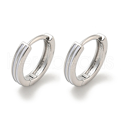 Brass Hoop Earrings EJEW-L211-14P-1