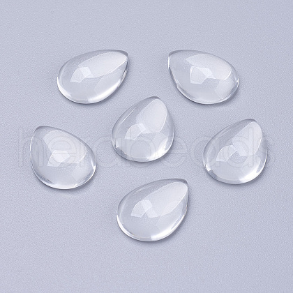Transparent Glass Cabochons X-GGLA-Q002-1-1