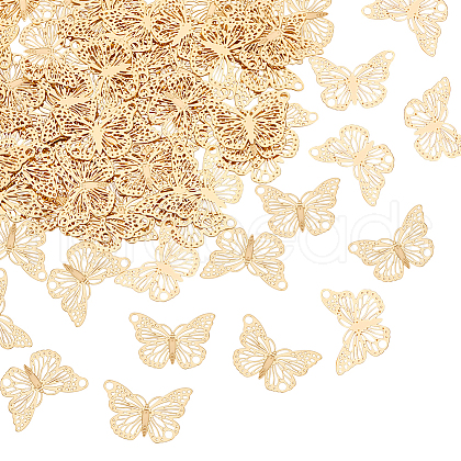 Unicraftale 80Pcs Rack Plating 304 Stainless Steel Filigree Connerctor Charms STAS-UN0058-83-1