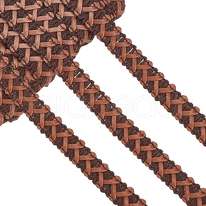 Imitation Leather Braided Lace Ribbon WL-WH0003-02B-1