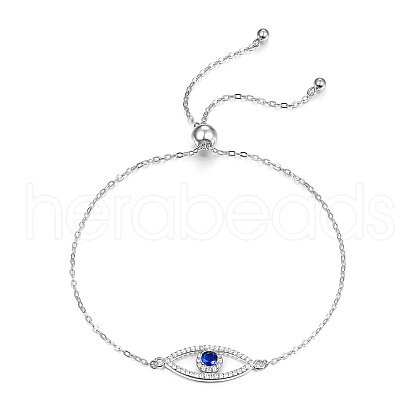 S925 Silver Devil Eye Bracelet with Full Diamond Eyes Series AK1290-10-1