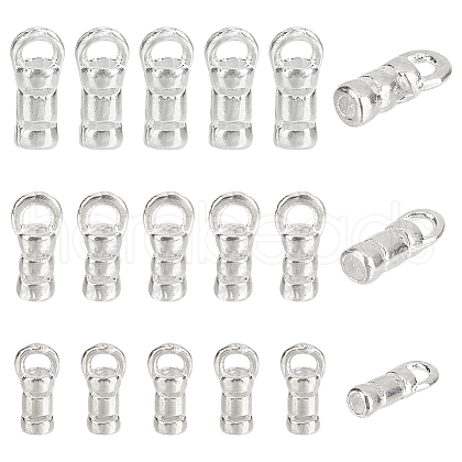   18Pcs 3 Styles 925 Sterling Silver Cord End STER-PH0002-11-1