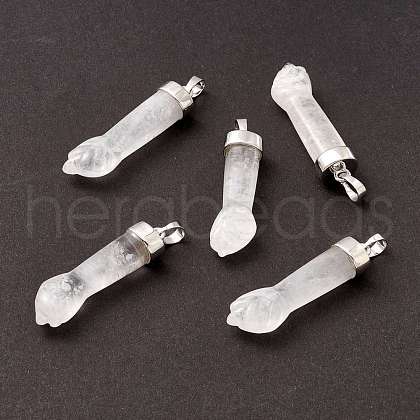 Natural Quartz Crystal Pendants G-K322-01B-1