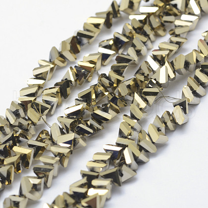 Electroplate Glass Beads Strands EGLA-J143-B-FP01-1