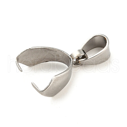 Tarnish Resistant 304 Stainless Steel Pendant Pinch Bails STAS-N071-09-1