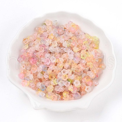Frosted Transparent Acrylic Beads X-OACR-N137-72F-1