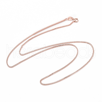 925 Sterling Silver Wheat Chains Necklace for Women STER-I021-03B-RG-1