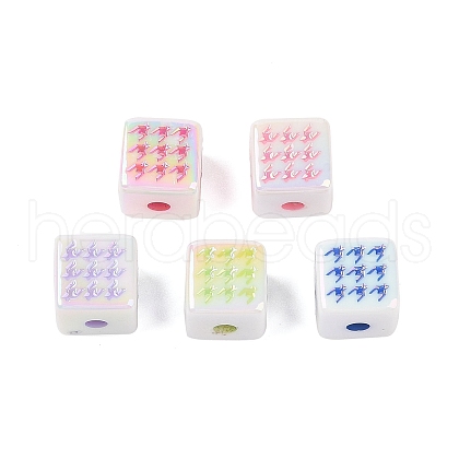 UV Plating Acrylic Beads OACR-M013-06-1
