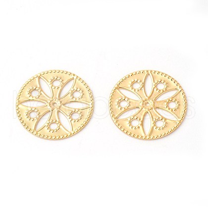 Brass Filigree Joiners Links KK-F772-13G-1