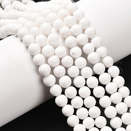 Natural Mashan Jade Round Beads Strands X-G-D263-6mm-XS01-1