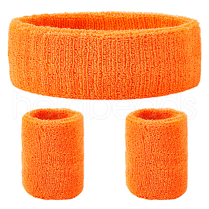Polyester Elbow Sleeves and Headband AJEW-WH20010-49C-1