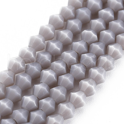 Opaque Solid Color Glass Beads Strands GLAA-Q080-4mm-B07-1