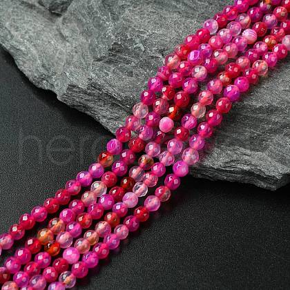 Natural Striped Agate/Banded Agate Beads Strands G-G545-04H-1