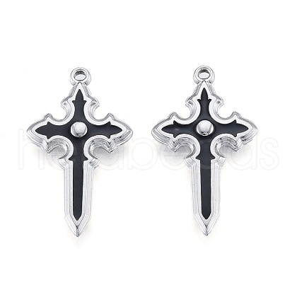 304 Stainless Steel Pendants STAS-B027-26P-1