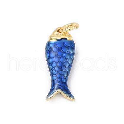 Brass Enamel Pendants KK-U062-22G-03-1