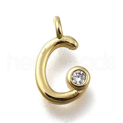 Brass Micro Pave Cubic Zirconia Pendants KK-B132-12G-C-1