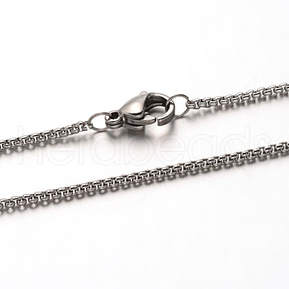 Tarnish Resistant 304 Stainless Steel Cable Chain Necklaces NJEW-N0047-35-1