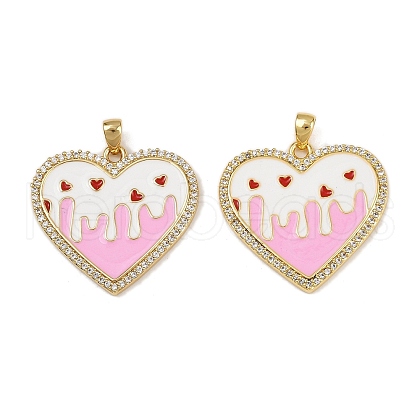 Brass Micro Pave Cubic Zirconia Pendants KK-A257-16G-02-1