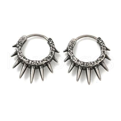 316 Surgical Stainless Steel Hoop Earrings EJEW-D096-08J-AS-1