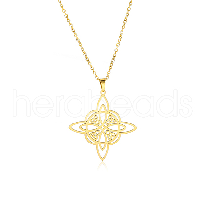 304 Stainless Steel Pendant Necklaces WG65905-02-1