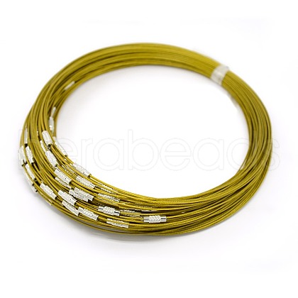 201 Stainless Steel Wire Necklace Cord TWIR-SW001-6-1