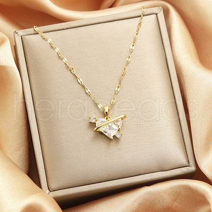 Alloy Crystal Rhinestone Pendant Necklaces for Women WGDF473-27-1