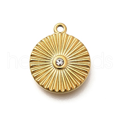 304 Stainless Steel Rhinestone Charms STAS-M109-11G-01-1