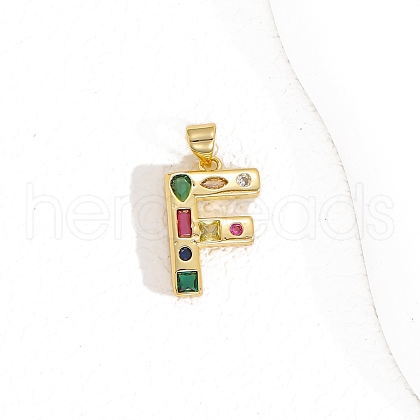 Brass Micro Pave Cubic Zirconia Pendants PW-WG10C3A-20-1
