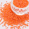 Frosted Glass Cylinder Beads SEED-S047-O-001-1