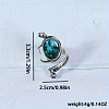 Oval Bohemian Synthetic Turquoise Finger Rings FS-WGBF170-01-2